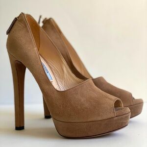 PRADA Peep-Toe High Heels